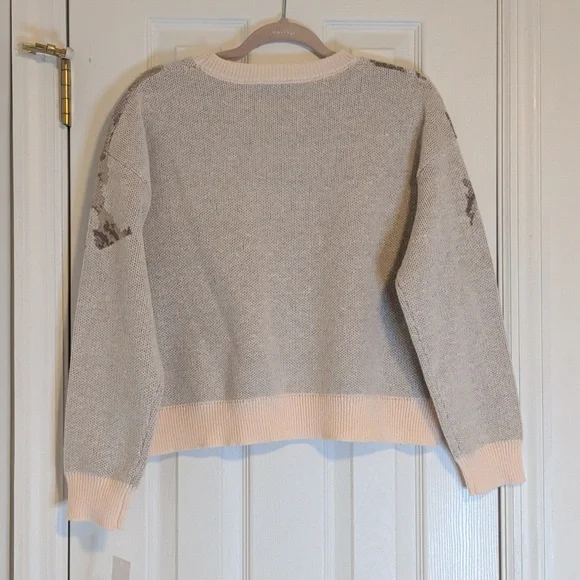 Cupio NWT Cozy Knit Sweater Neutral Floral Pattern Soft Pullover Size PL - Picture 7 of 7